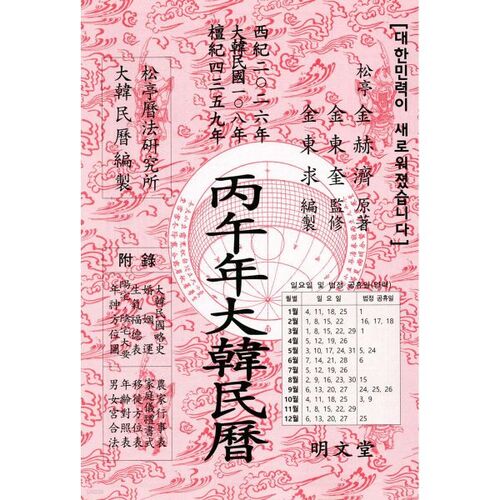 Année du Cheval (丙午年) Calendrier coréen 