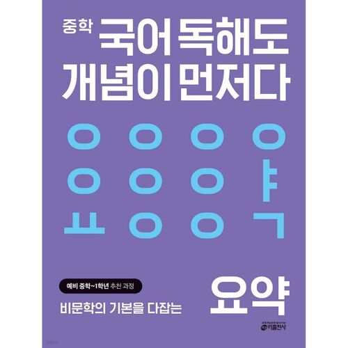 Summary of the concept-first approach to reading comprehension in middle school Korean 