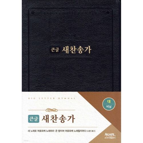 큰글 새찬송가 대 비닐 검정