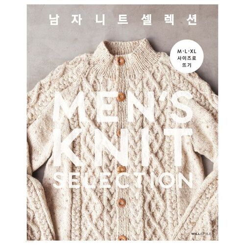 A selection of men's knitwear in sizes M, L, and XL. 