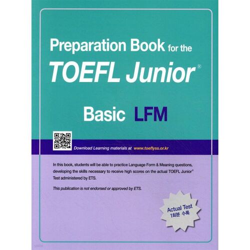 Livre de préparation au test TOEFL Junior : focus sur les types de questions LFM (niveau de base) 