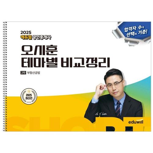 2025 Eduwill Certified Real Estate Agent Oh Si-hoon's Theme-by-Theme Comparison of Real Estate Law 