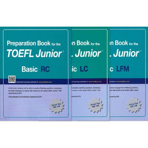 Livre de préparation au test TOEFL Junior, ensemble de base (LC + LFM + RC) 